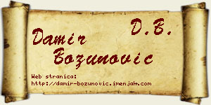 Damir Božunović vizit kartica